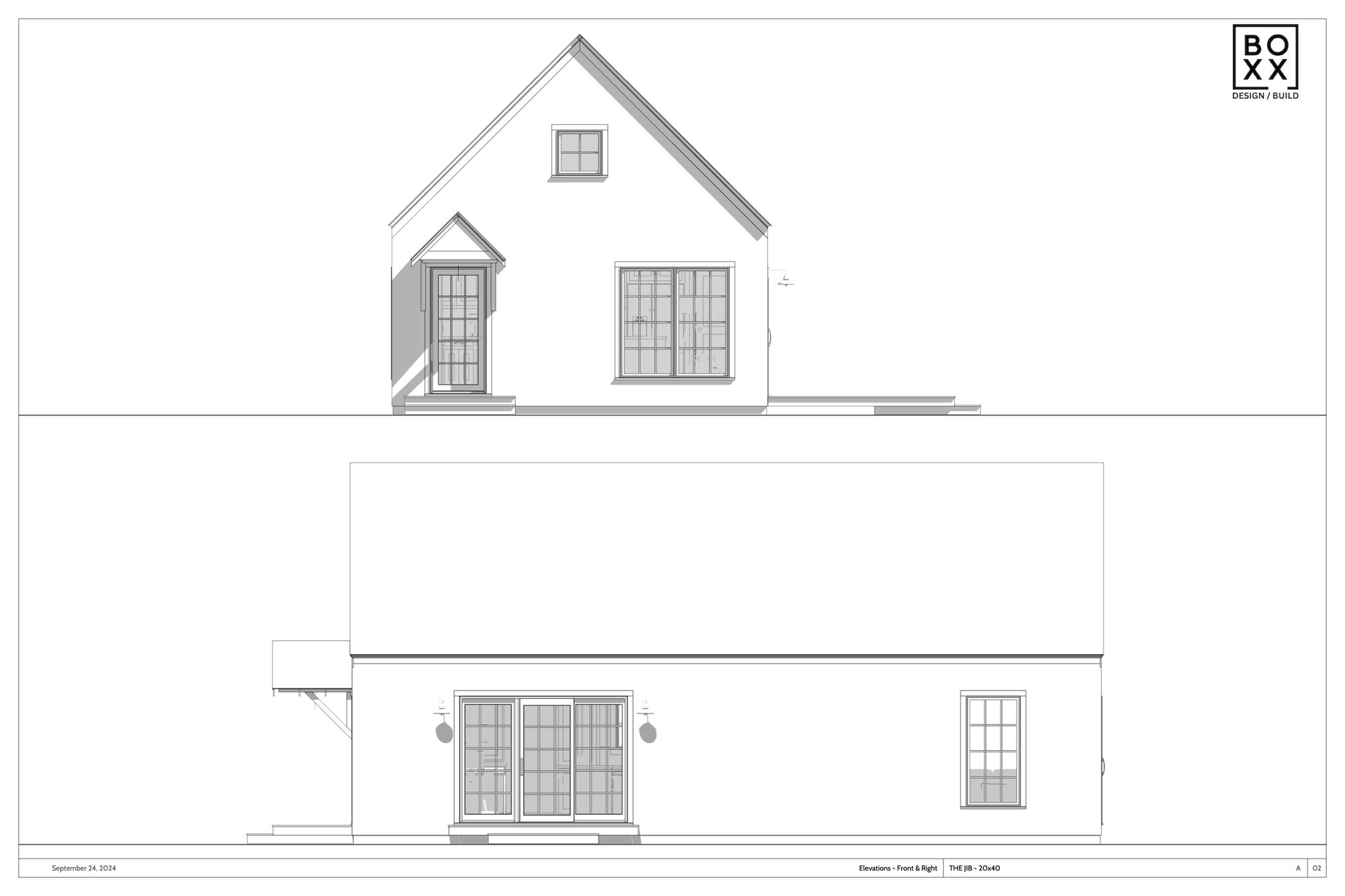 The Jib — front and side elevations